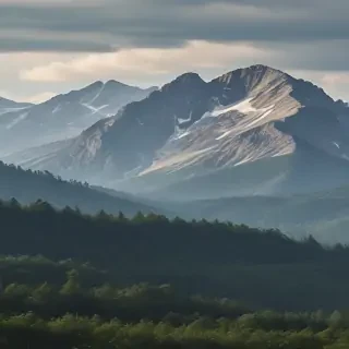 mountainous background