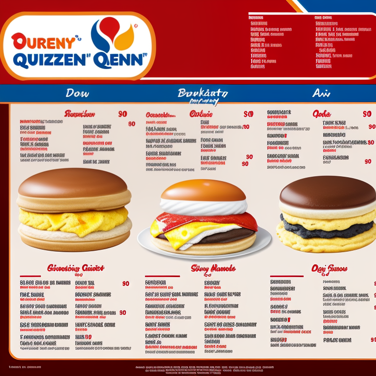 dairy queen breakfast menu with prices