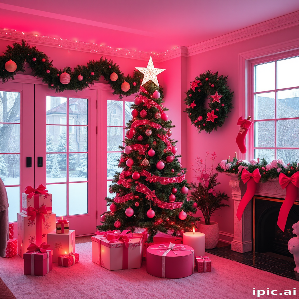 pink christmas aesthetic