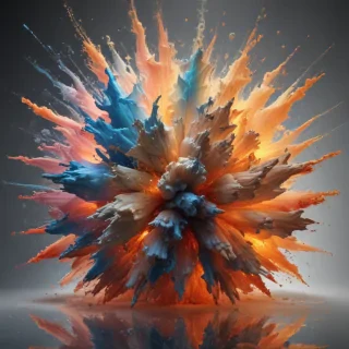 transparent explosion