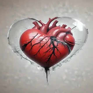 transparent broken heart