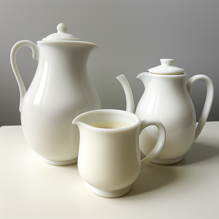 milk glass sugar and creamer