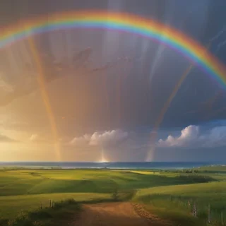 rainbow back round