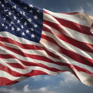 american flag waving png