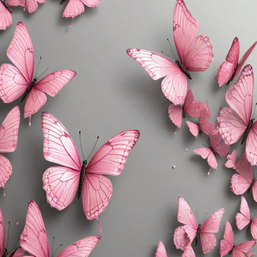 pink butterflies png