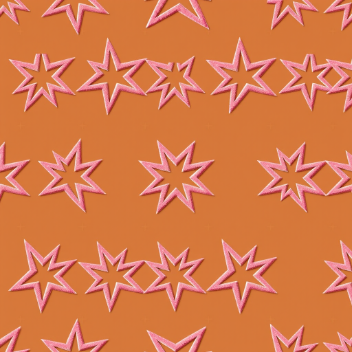 Generate a seamless pattern of interlocking stars of David in soft pink on a warm brown background, with a Canon EOS R5 camera, 50mm lens, f/8 aperture, ISO 100, using a high-resolution top-down view to enhance detail and texture.