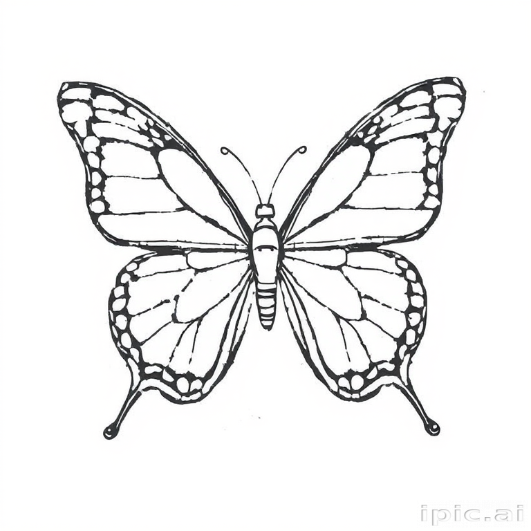 butterfly drawing outline