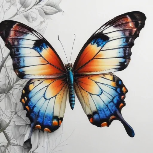 drawing pic of butterfly