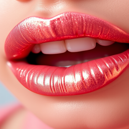 Holographic rose gold lips with a glossy top coat, "Prismatic Blush" showcases a multi-dimensional shimmer that shifts from pink to gold in different angles