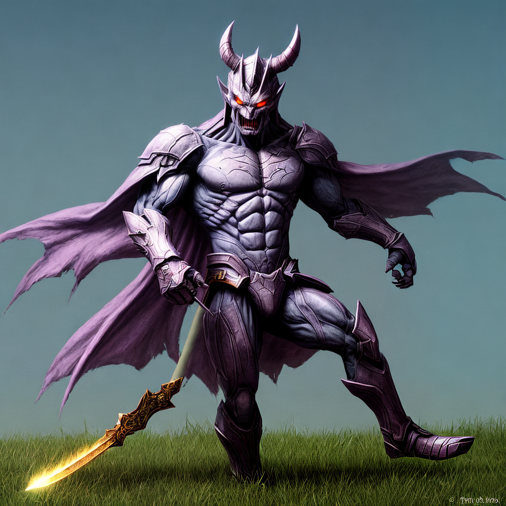 A demon with a sword