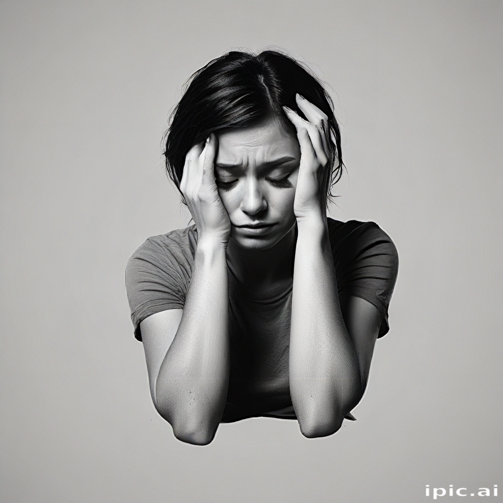 Expressing Deep Emotional Struggles: A Portrait of Inner Turmoil and Pain