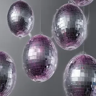 transparent disco balls