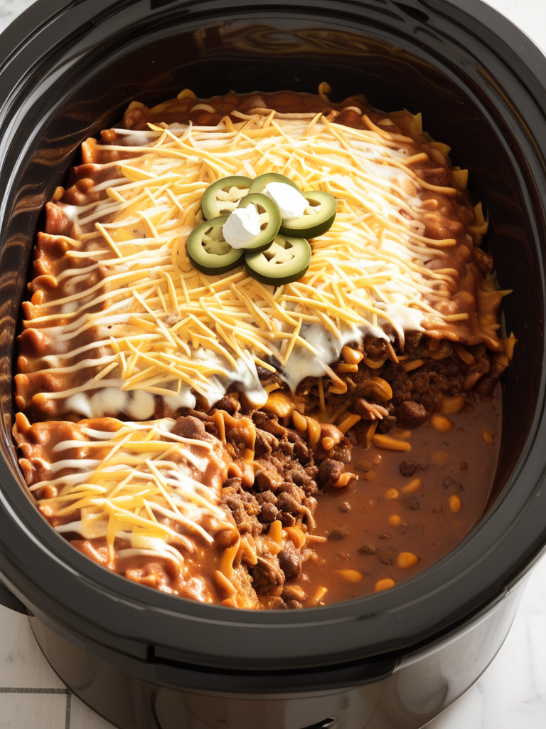enchilada casserole in the crock-pot