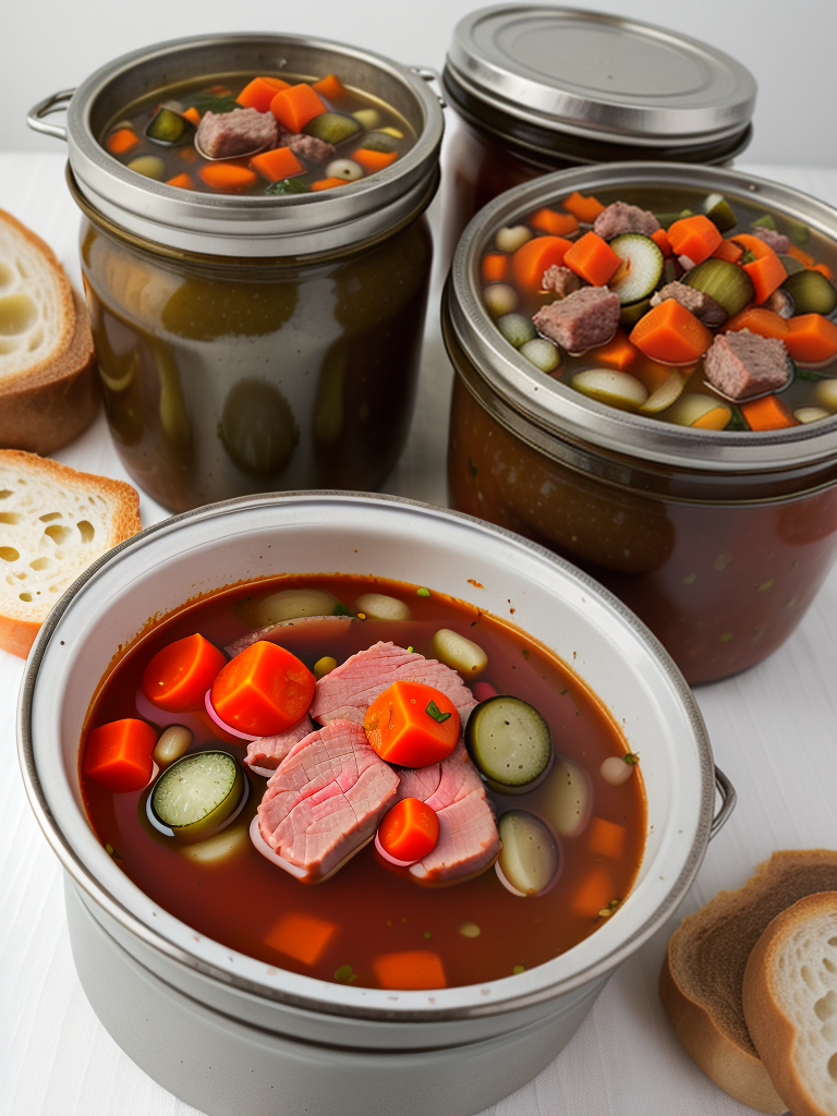 canning vegetable soup with meat