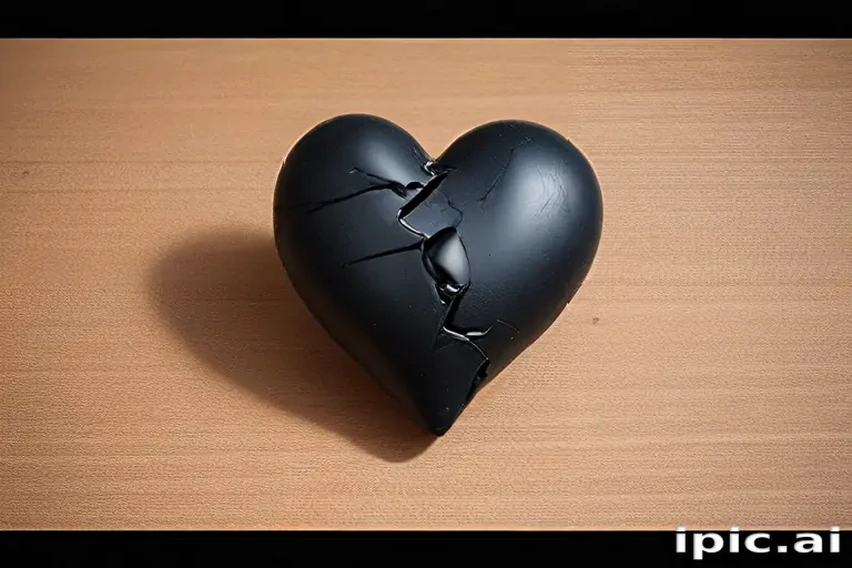 broken black heart