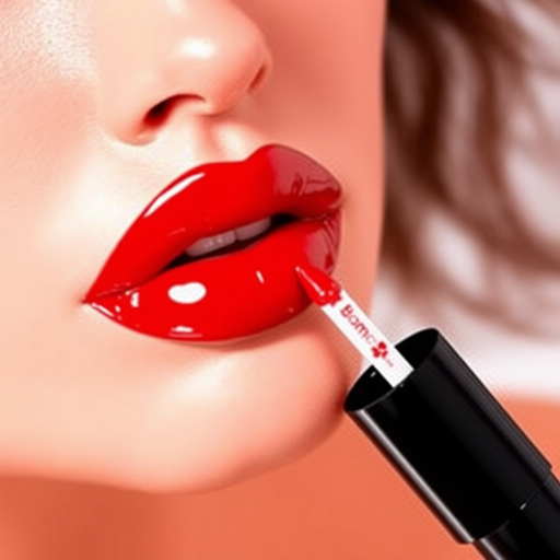 Fiery red "Flamenco Flame" liquid lip paint with a vinyl finish, delivering intense color payoff and a high-impact glossy look for special occasions