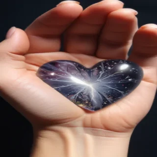 hand heart aesthetic