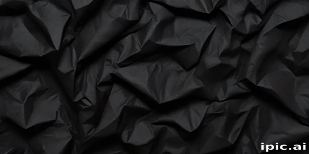 crinkled black paper
