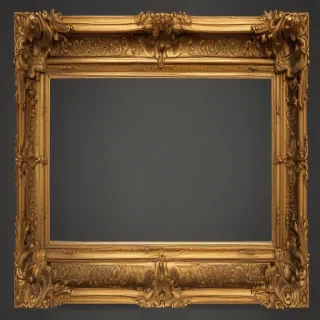 gold frame transparent