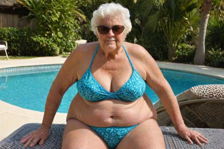 fat granny bikini