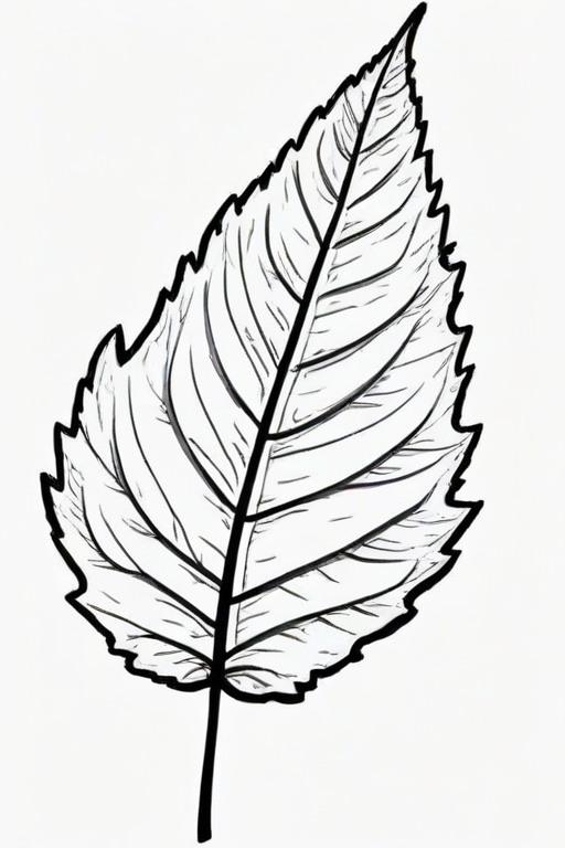 leaf clip art black and white