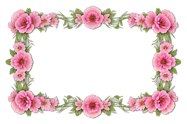 flower transparent border