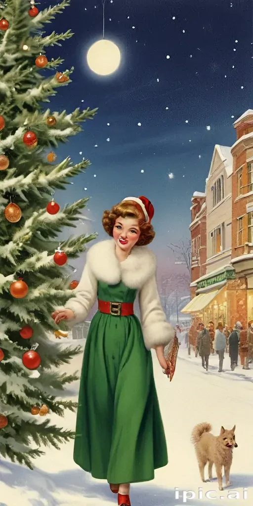 vintage christmas illustration