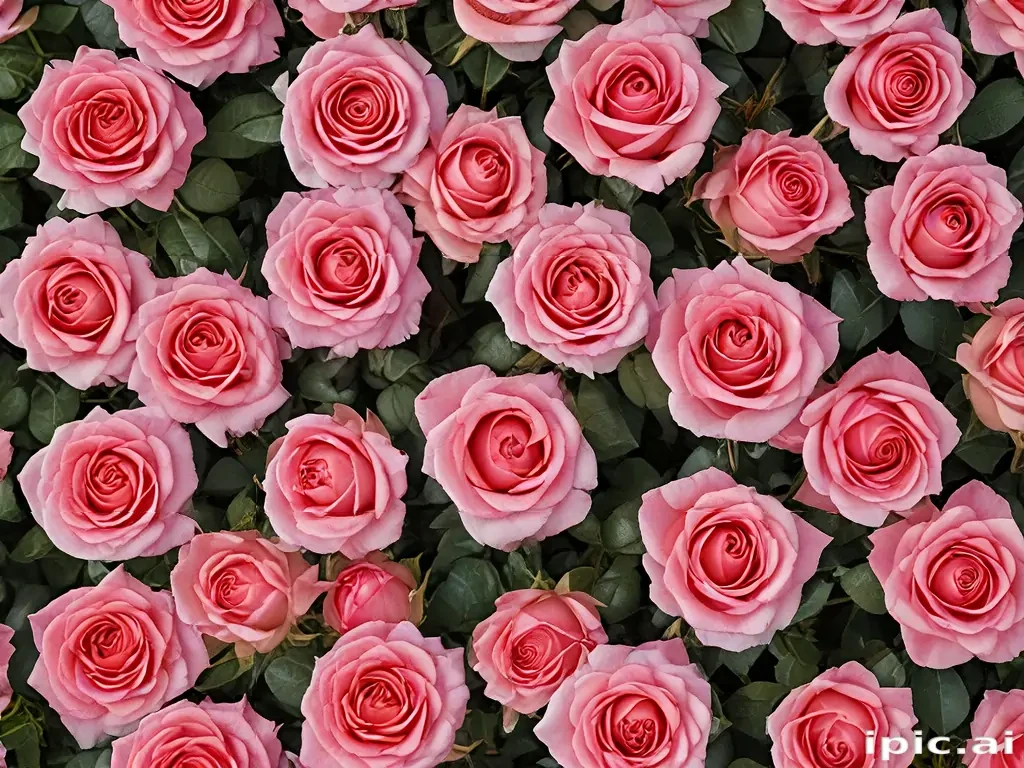 roses in background