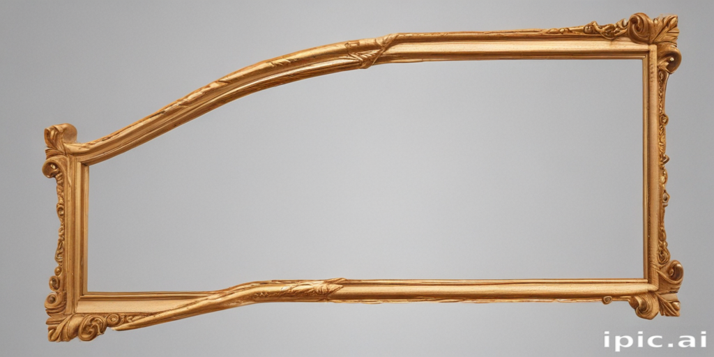 Elegant Vintage Gold Frame with Intricate Details for Artwork Display