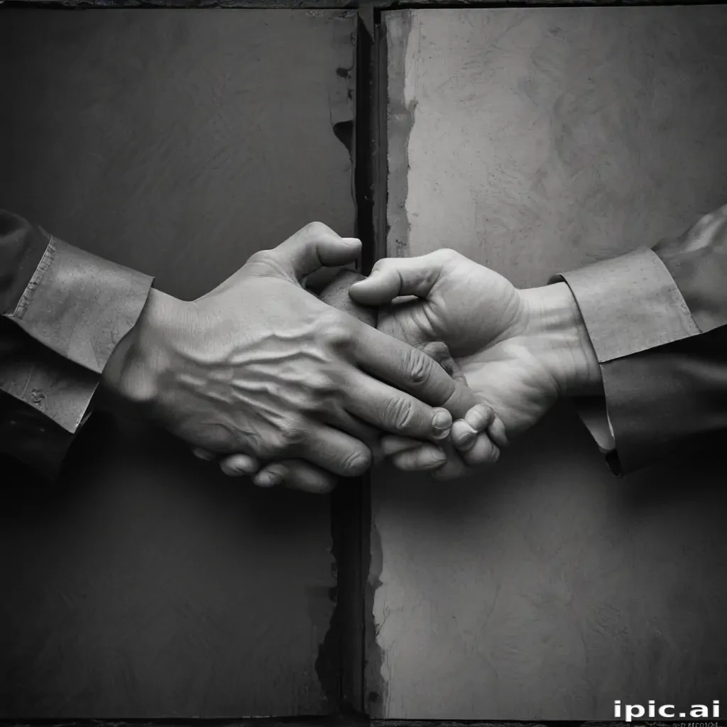 handshake black and white