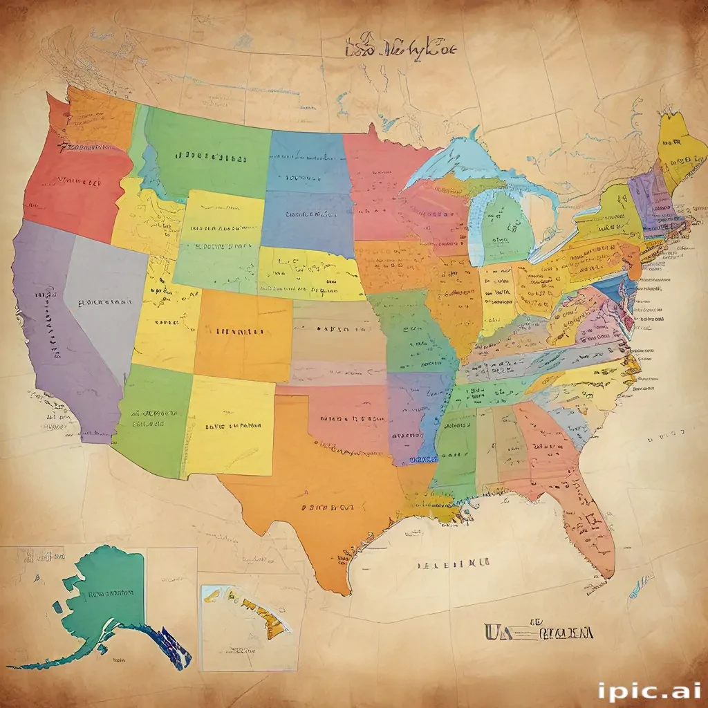 map of usa states