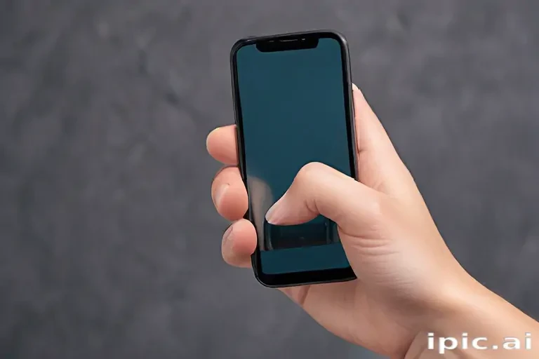 hand holding a phone