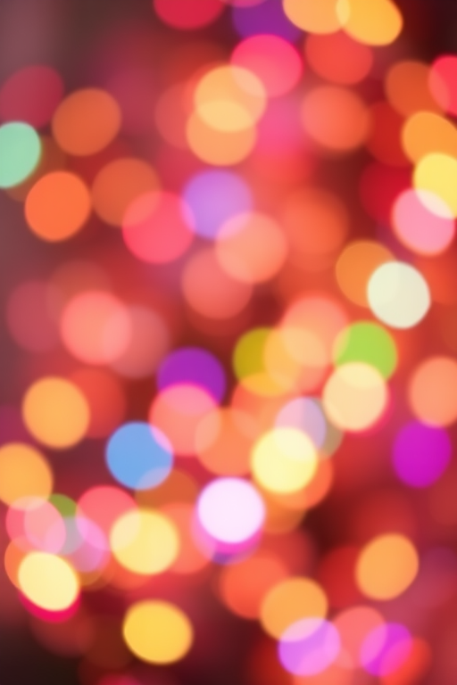 Generate an image of a softly blurred background filled with colorful, out-of-focus lights resembling a festive atmosphere. The lights should be in various shades of warm and cool colors, creating a bokeh effect that evokes a cozy and cheerful ambiance.