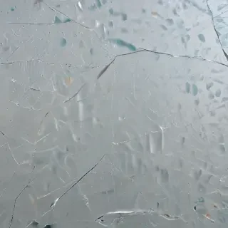 cracked glass transparent