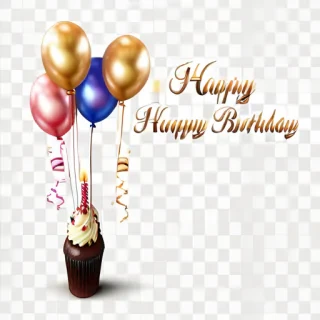 happy birthday transparent background