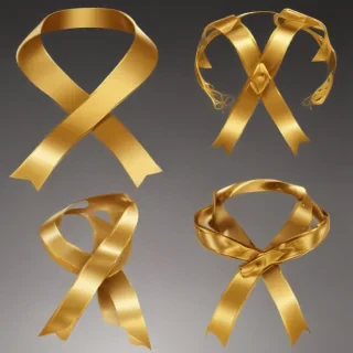 gold ribbon clipart
