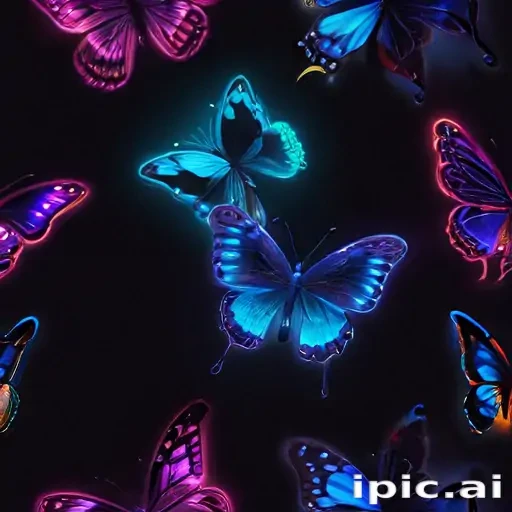neon butterfly wallpaper