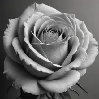 rose drawing black and white