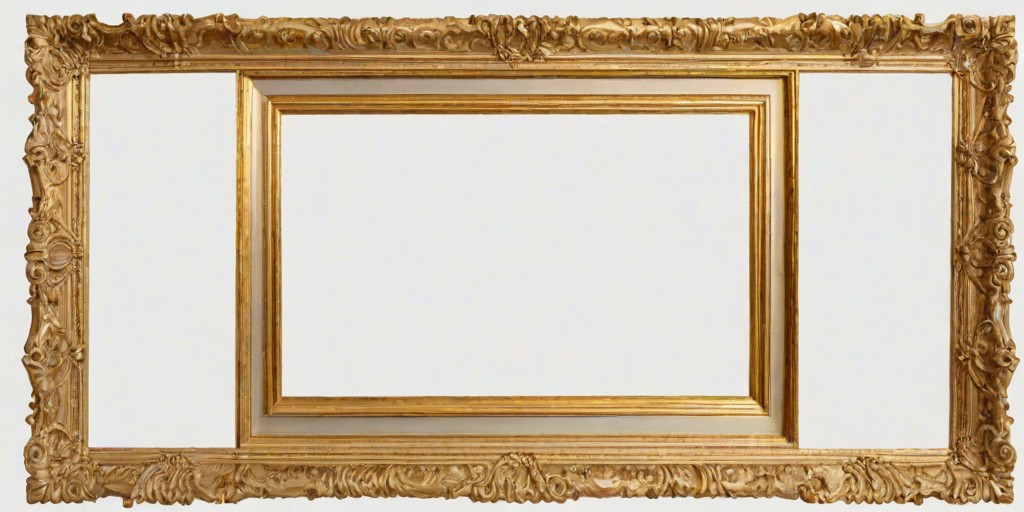 gold frame transparent