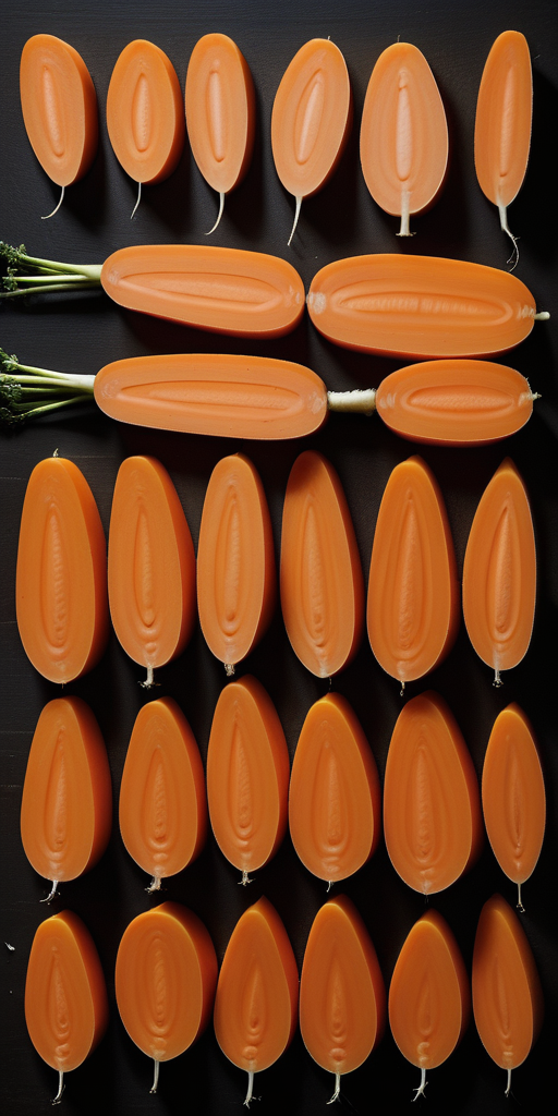 shapes of many carrot slices nyt