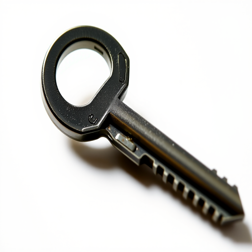 Create a high-resolution illustration of a key, using a DSLR camera with a macro lens, aperture set at f/2.8, ISO at 100, natural lighting for soft shadows, and a focus on the key's details against a minimalistic background.