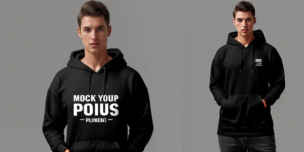 black hoodie mockup png