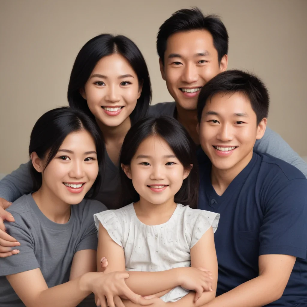 free use asian family