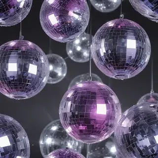 transparent disco balls