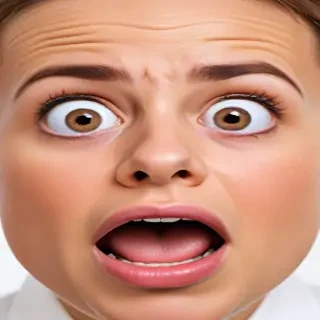 shocked face png