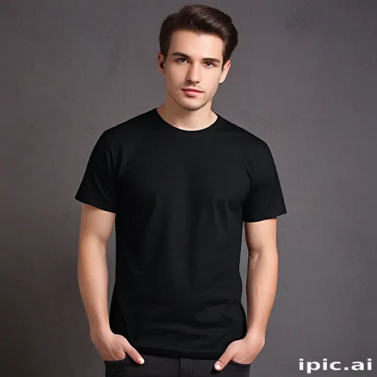 mockup tshirt black