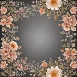 transparent floral border