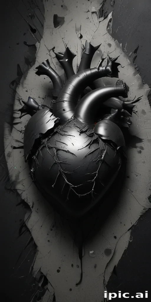 broken black heart