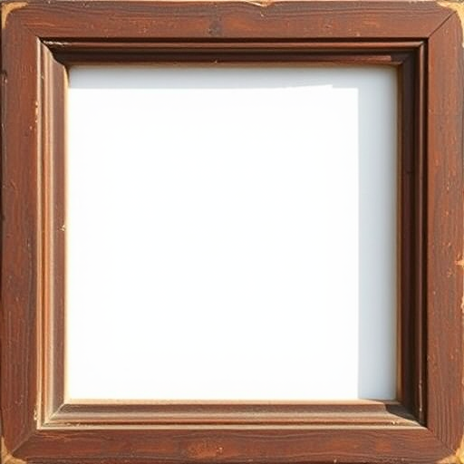 Photograph an empty square image set within an old-fashioned photo border, using a Canon EOS 5D Mark IV, 50mm lens, aperture f/1.8, ISO 100, in soft natural light with a shallow depth of field for a vintage look.