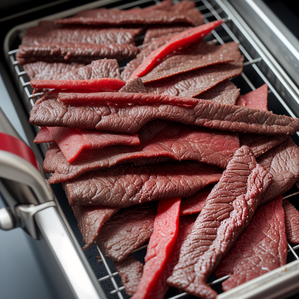 beef jerky in an electric smoker